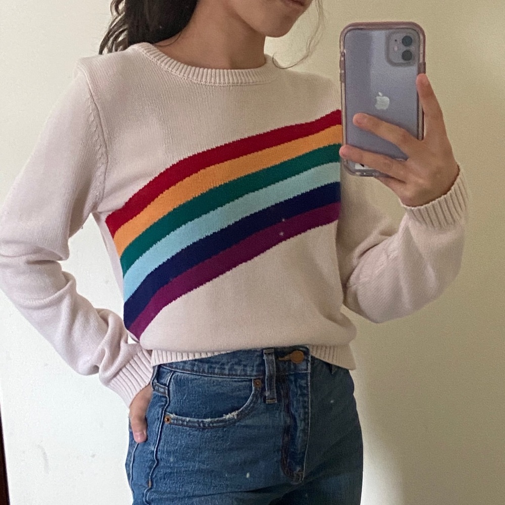 Rainbow Forever 21 Sweater